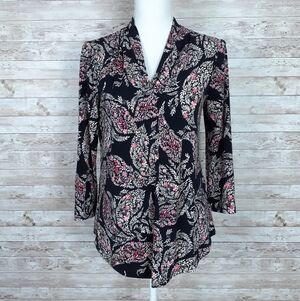 Charter Club Blouse S Floral Paisley 898